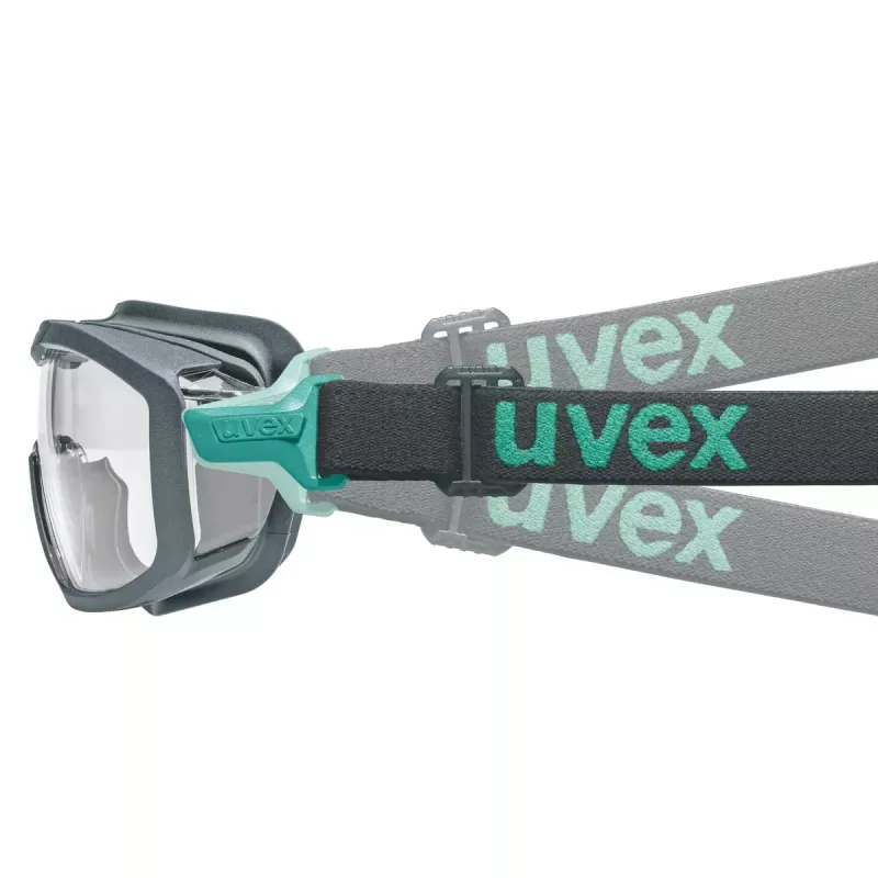 Occhiali di sicurezza Uvex i-guard+ policarbonato nero blu lenti trasparenti
