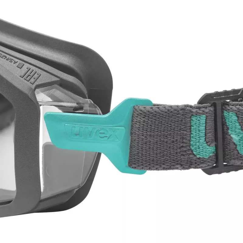 Occhiali di sicurezza Uvex i-guard+ policarbonato nero blu lenti trasparenti