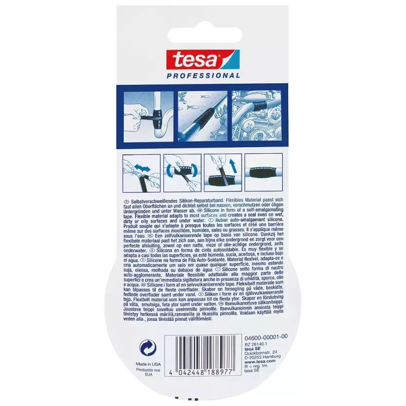 Nastro sigillante TESA 04600-00001-00 nero 3 m