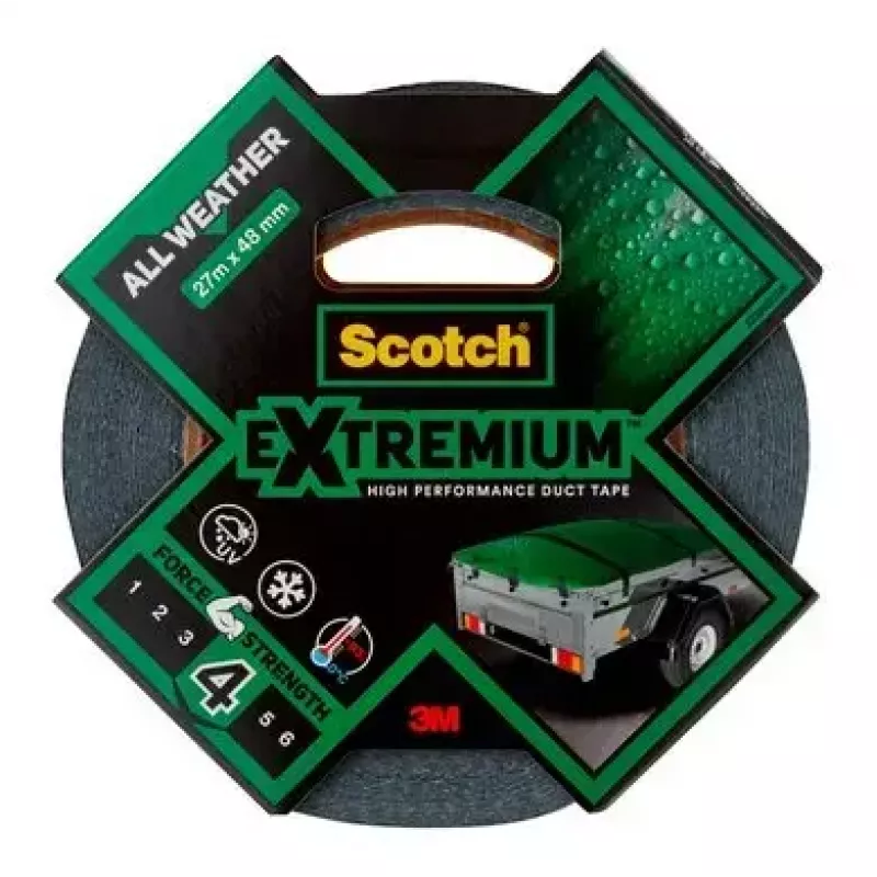 3M Extremium Tape grigio 27,4 m per fissare riparare impermeabile
