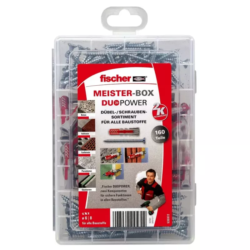 Ancorante a espansione Fischer MEISTER-BOX DUOPOWER + viti