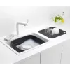 Bacinella per lavello Brabantia 302664 rettangolare grigio 374x344x161 mm
