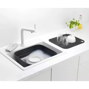 Bacinella per lavello Brabantia 302664 rettangolare grigio 374x344x161 mm