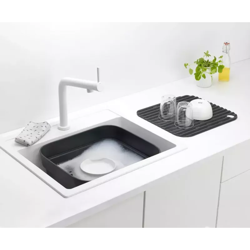 Bacinella per lavello Brabantia 302664 rettangolare grigio 374x344x161 mm
