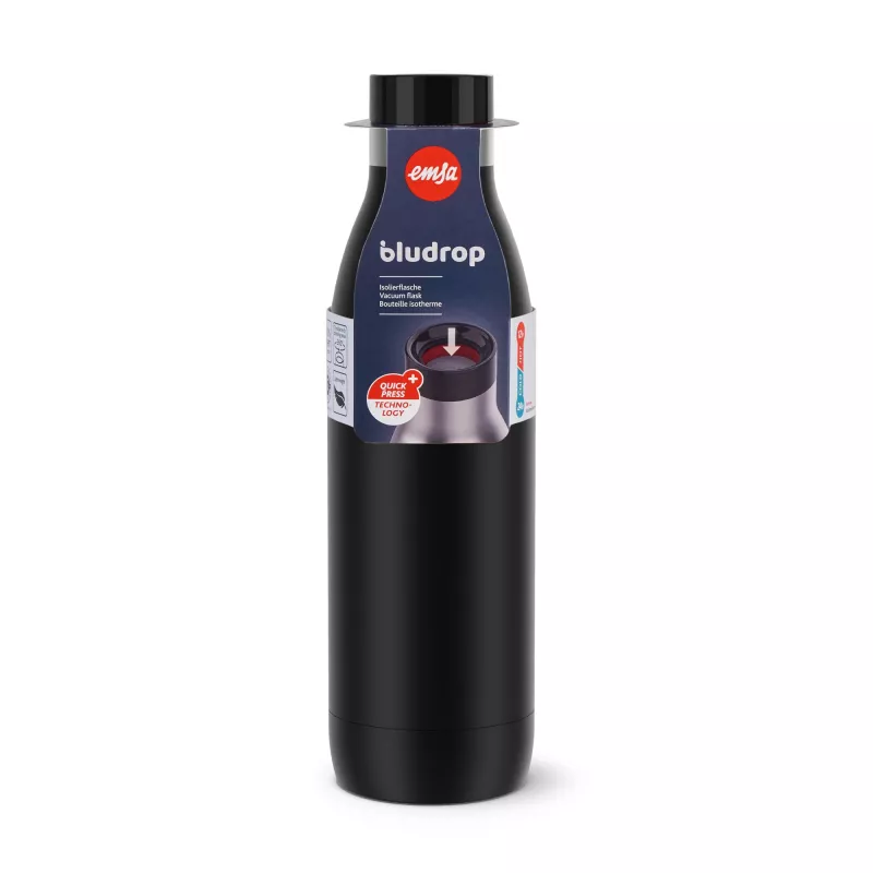EMSA Bludrop Color N31109 uso quotidiano 700 ml acciaio inox nero
