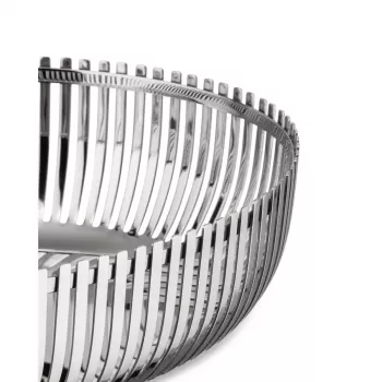 Alessi PCH06/26 ciotola portavivande ovale, acciaio inox lucido, 26 cm