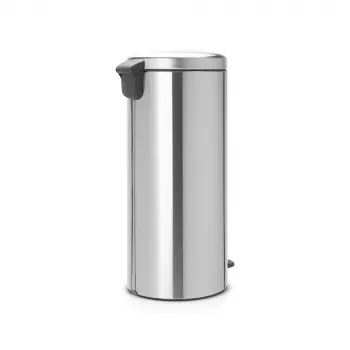 Pattumiera con pedale Brabantia newIcon rotonda acciaio spazzolato diametro 30 cm