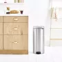 Pattumiera con pedale Brabantia newIcon rotonda acciaio spazzolato diametro 30 cm