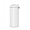Pattumiera a pressione Brabantia 30L rotonda plastica acciaio inox bianco