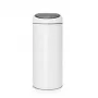 Pattumiera a pressione Brabantia 30L rotonda plastica acciaio inox bianco