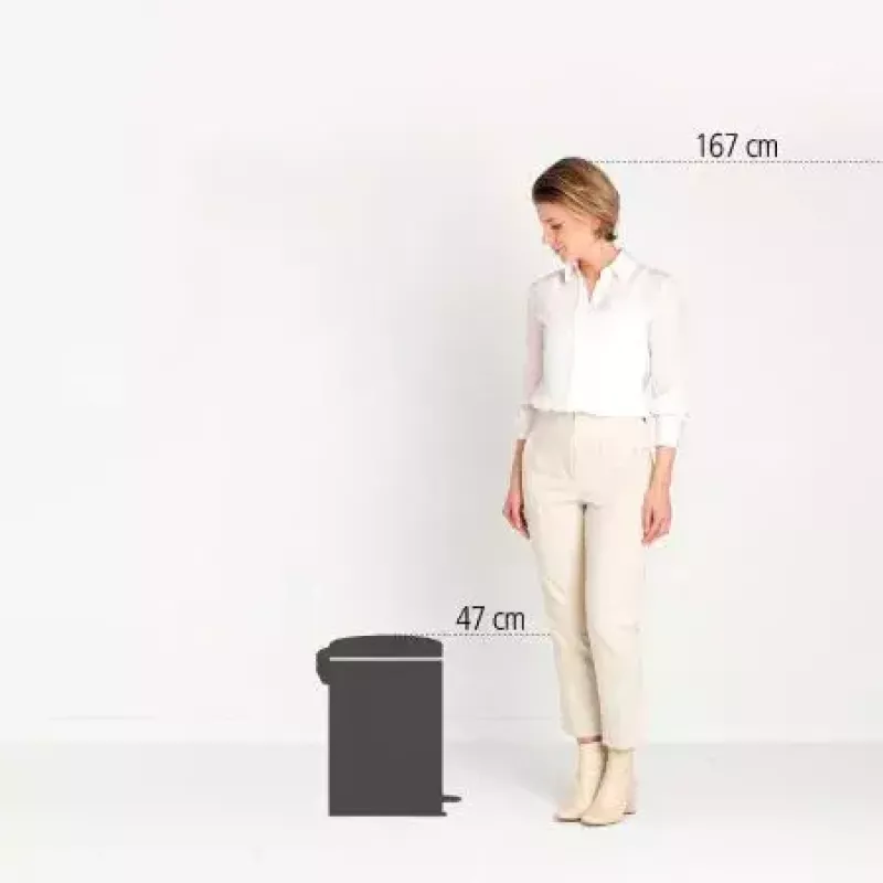 Pattumiera Brabantia NewIcon 20 L rotonda beige
