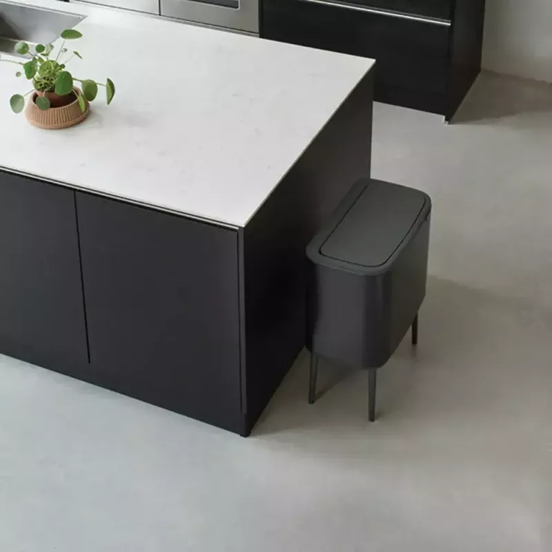 Pattumiera Brabantia 316067 33L rettangolare acciaio inox nero