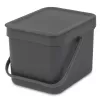 Pattumiera Brabantia 109720 6L rettangolare grigia