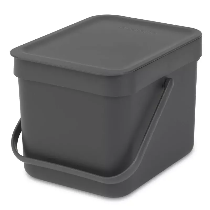 Pattumiera Brabantia 109720 6L rettangolare grigia