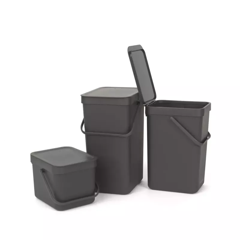 Pattumiera Brabantia 109720 6L rettangolare grigia