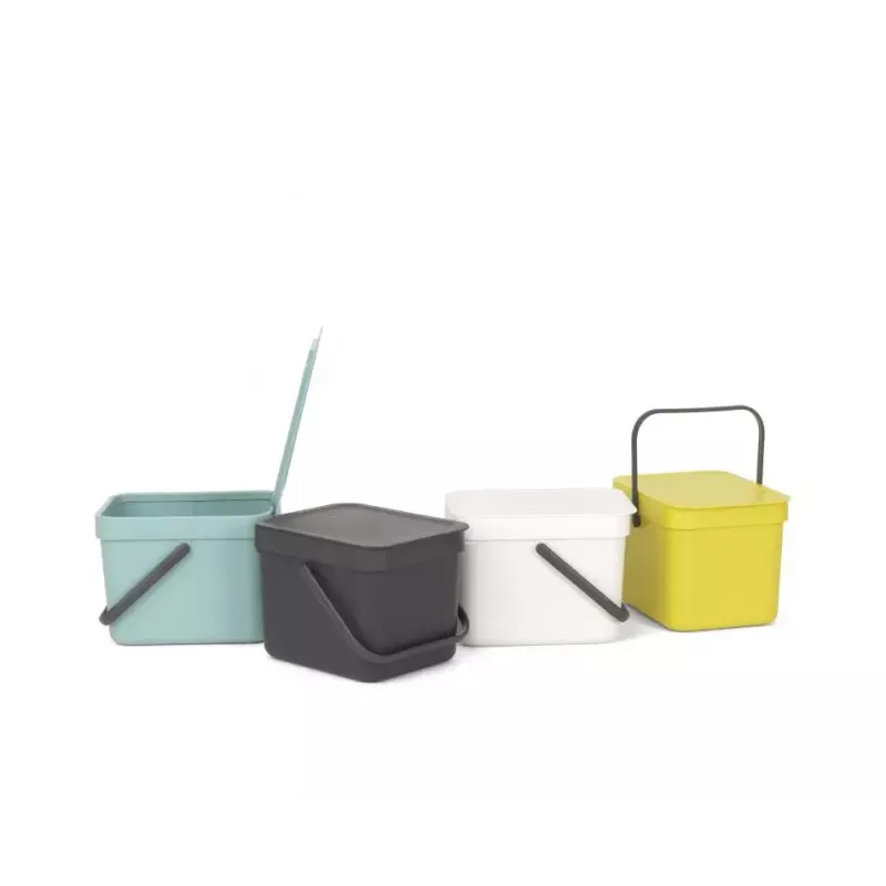 Pattumiera Brabantia 109720 6L rettangolare grigia