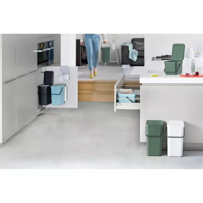 Pattumiera Brabantia 129827 16L rettangolare plastica verde
