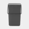 Pattumiera Brabantia 129940 25 L rettangolare plastica grigia