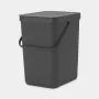 Pattumiera Brabantia 129940 25 L rettangolare plastica grigia