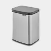 Pattumiera Brabantia Bo 4 L rettangolare acciaio nera 22 28 49