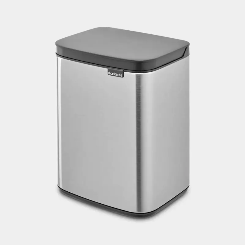 Pattumiera Brabantia Bo 4 L rettangolare acciaio nera 22 28 49