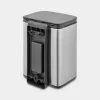 Pattumiera Brabantia Bo 4 L rettangolare acciaio nera 22 28 49