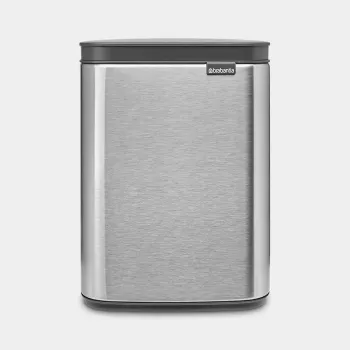 Pattumiera Brabantia Bo 4 L rettangolare acciaio nera 22 28 49