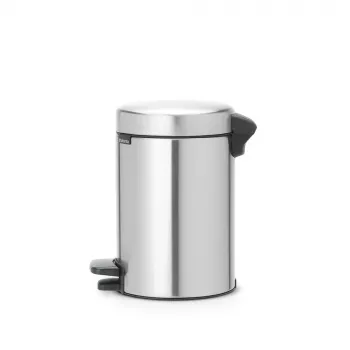 Pattumiera con pedale Brabantia newIcon rotonda acciaio inox spazzolato