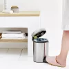 Pattumiera con pedale Brabantia newIcon rotonda acciaio inox spazzolato