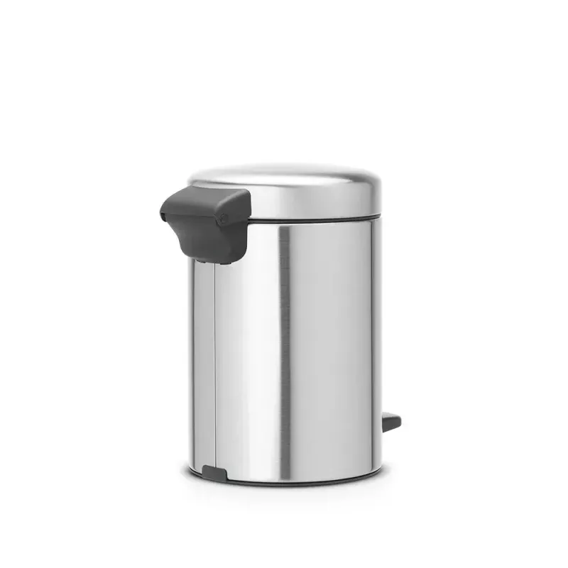 Pattumiera con pedale Brabantia newIcon rotonda acciaio inox spazzolato