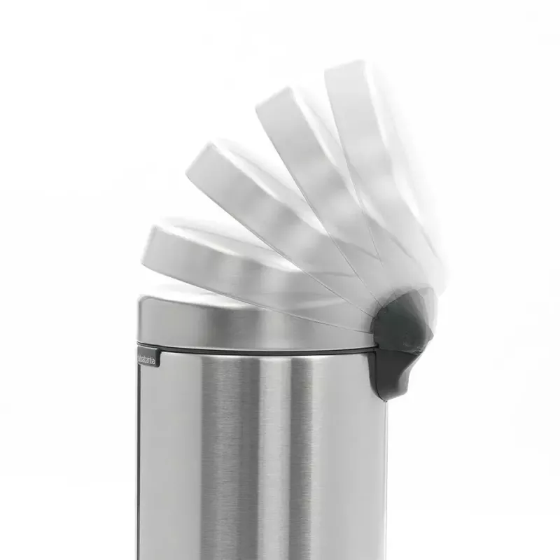 Pattumiera con pedale Brabantia newIcon rotonda acciaio inox spazzolato