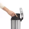 Pattumiera con pedale Brabantia newIcon rotonda acciaio inox spazzolato