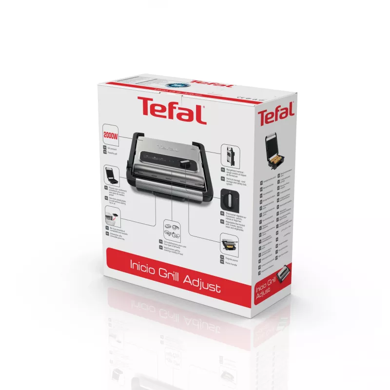 Griglia per contatto Tefal Inicio GC242D 2000W nero acciaio inox