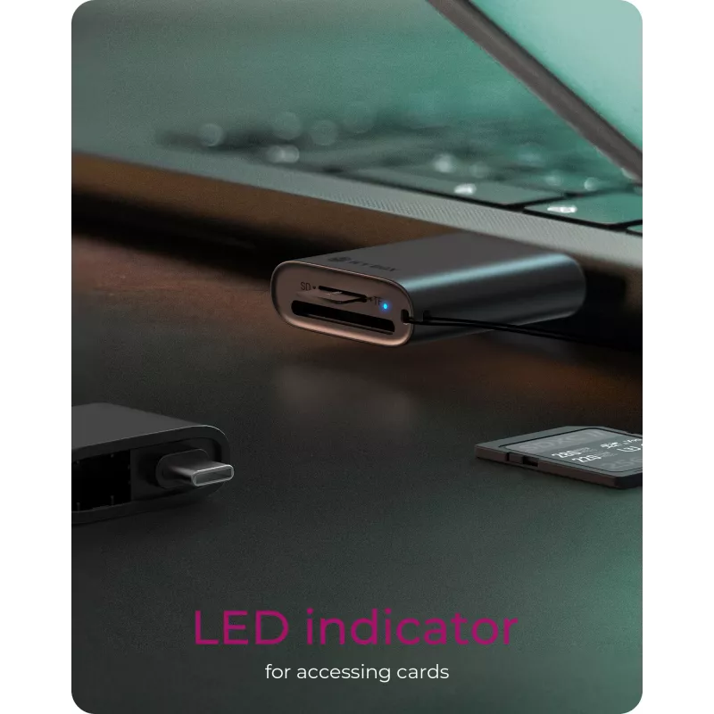 Lettore di schede ICY BOX 2-in-1 con interfaccia USB Type-A e USB Type-C