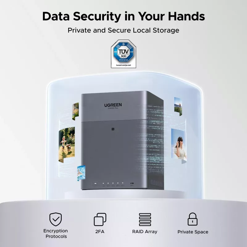 UGREEN NAS DH4300 Plus 4-bay 120TB con 2.5GbE e USB-C