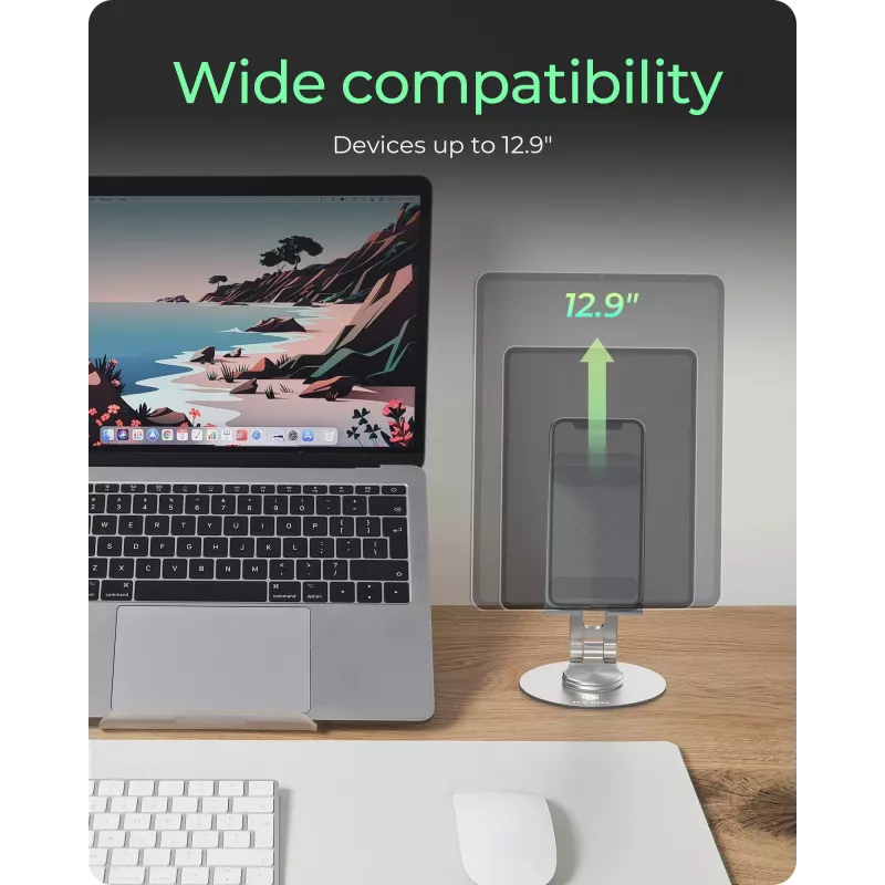 Supporto per smartphone e tablet icybox IB-TH201-R — supporto girevole a 360° per telefoni e tablet