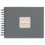 Hama 00009839 Fine Art album fotografico a spirale 24x17, 50 fogli neri, Stone Grey