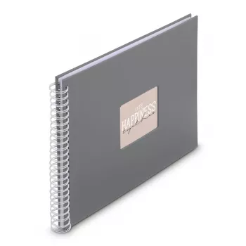 Album fotografico Hama Fine Art grigio 300 fogli 10 x 15 cm rilegatura a spirale