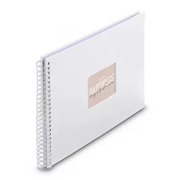 Album fotografico Hama Fine Art bianco 300 fogli 10 x 15 cm rilegatura a spirale