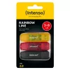 Intenso Rainbow Line Chiavetta USB 8 GB, USB-A 2.0, confezione multipla da 3, multicolore