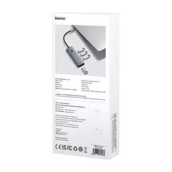 Hub 4in1 Baseus UltraJoy USB-C a USB 3.0 grigio cavo