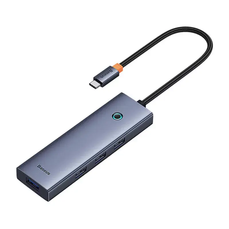 Hub 4in1 Baseus UltraJoy USB-C a USB 3.0 grigio cavo