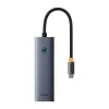 Hub 4in1 Baseus UltraJoy USB-C a USB 3.0 grigio cavo