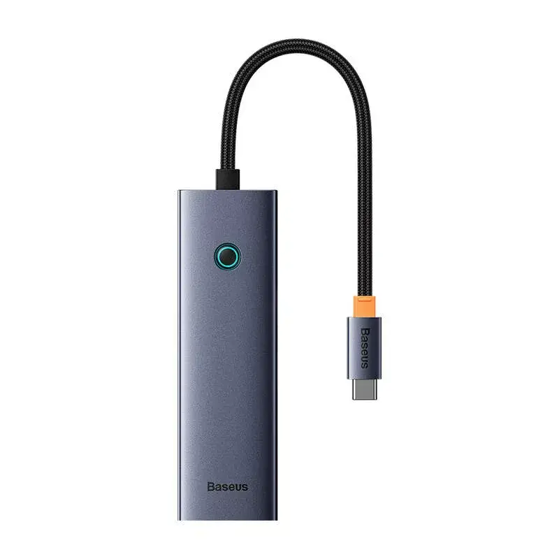 Hub 4in1 Baseus UltraJoy USB-C a USB 3.0 grigio cavo