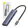 Hub 4in1 Baseus UltraJoy USB-C a USB 3.0 grigio cavo