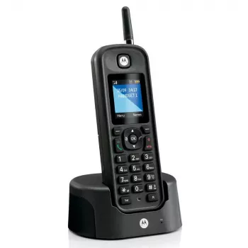 Telefono DECT Motorola O201 identificazione chiamante nero cordless portatile