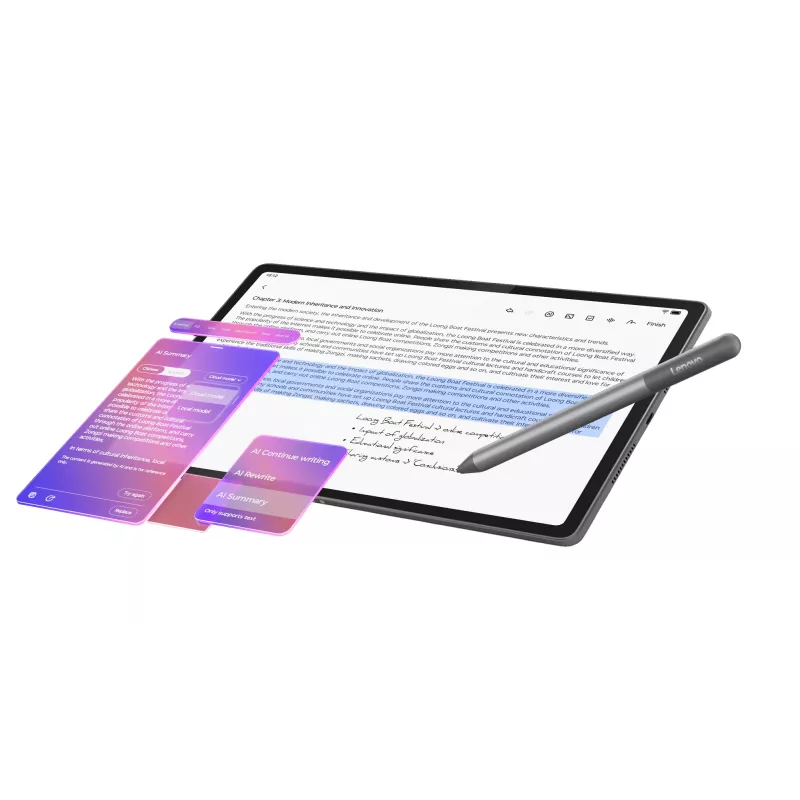 Lenovo Idea Tab Plus ZAG70201SE tablet, 12,1 pollici (30,7 cm) IPS, 8 GB RAM, 256 GB, Wi-Fi, Android 15, con penna, grigio