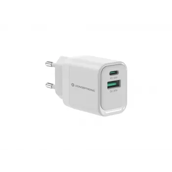 Conceptronic ALTHEA19W33 caricabatterie GaN USB PD 2 porte 33W, USB-C x 1, USB-A x 1, QC 3.0, PPS, PD 3.0