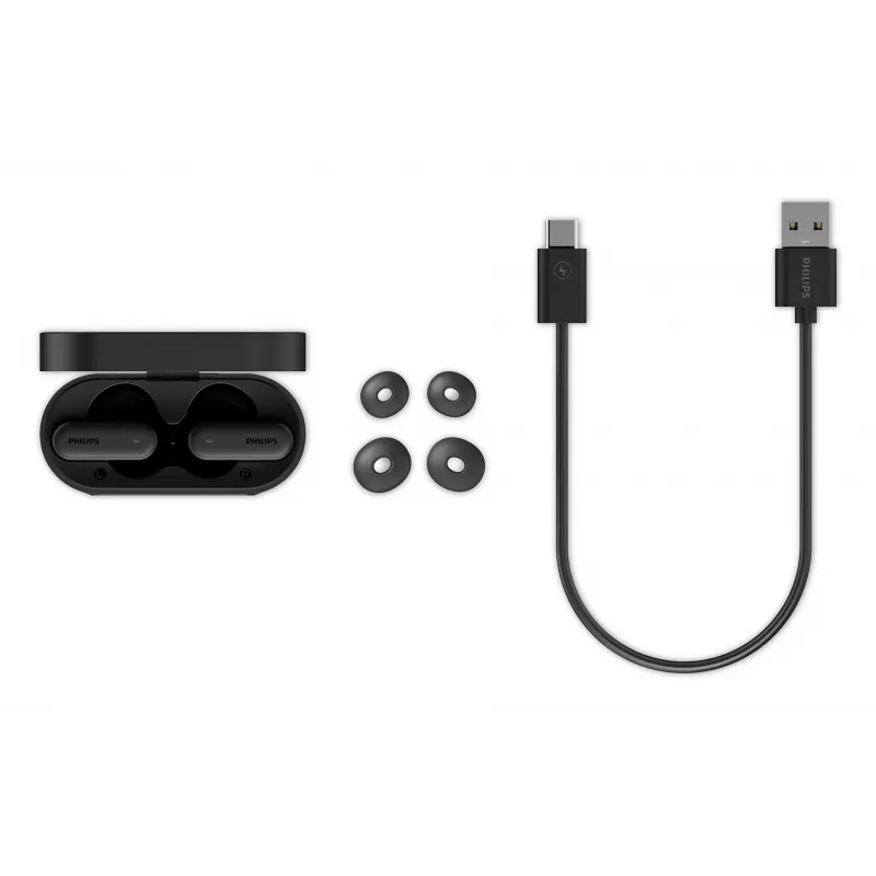 Headset Philips TAT6000BK/00 True Wireless Stereo (TWS) Bluetooth in-ear, 20–20000 Hz, 10 m, nero