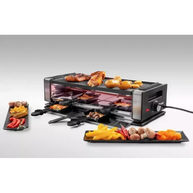 Raclette-grill Unold Delice Basic 1200 W 8 persone nero acciaio inox